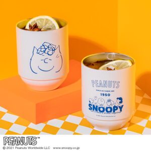 2021年7月発売ローソン限定SNOOPY 真空断熱 スタッキングタンブラー BOOKホワイト