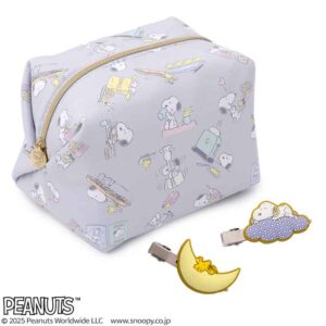 ファミリーマート限定ムック本「SNOOPY ふわふわBIGポーチ ＆ すやすや前髪クリップ2個セット BOOK」